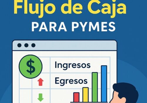 Miniatura con texto SEO que muestra flujo de caja sencillo para pymes con gráficos de ingresos y egresos