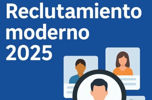 Miniatura con texto SEO sobre reclutamiento moderno en 2025 con candidatos y lupa